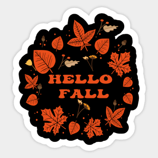 Hello Fall Sticker